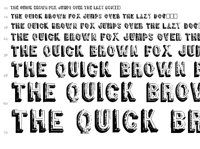 Retro sign font waterfall